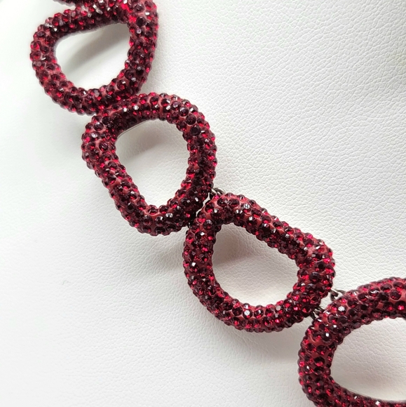 Atelier Swarovski Garnet Swarovski Crystal Tigris Statement Necklace with Box - Picture 10 of 13